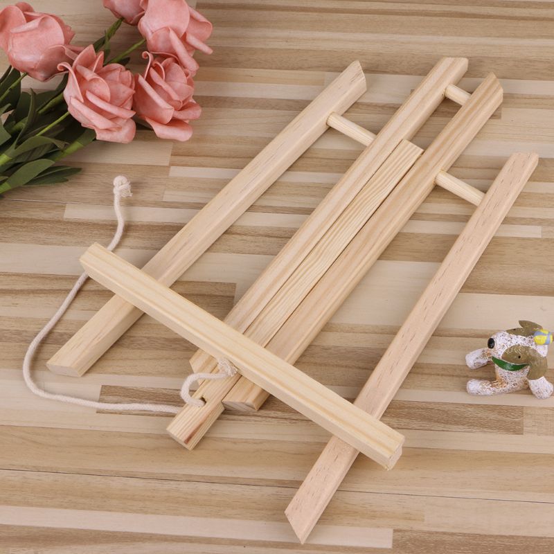 Wood Easel Advertisement Exhibition Display Shelf Holder Painting Stand Versatile Table To Support And Hold Canvas Or Panels