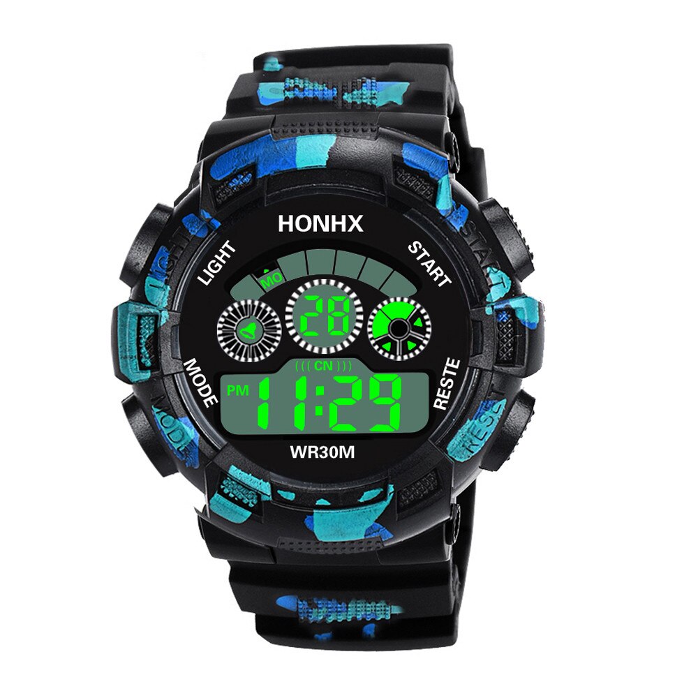 Heren Horloges Top Horloges Heren Digitale Led Horloge Datum Sport Mannen Outdoor Casual Elektronische Polshorloge Relogio Masculino: B