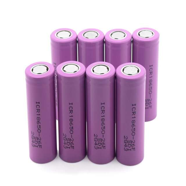 1/2/4/6/8/10 stück 3.7v rosa wiederaufladbare icr 18650-26f 2600 mah li-Ion Lithium-batterien 18650 flachem pluspol: Gold