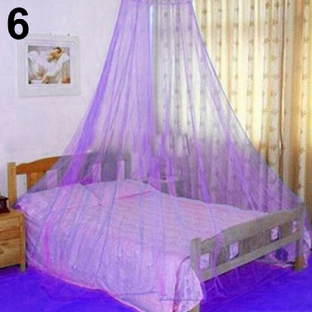 Hotel egant – lit en dentelle, auvent en maille, dôme rond, moustiquaire, couverture de lit, lit suspendu pour bébé, 50%: Violet