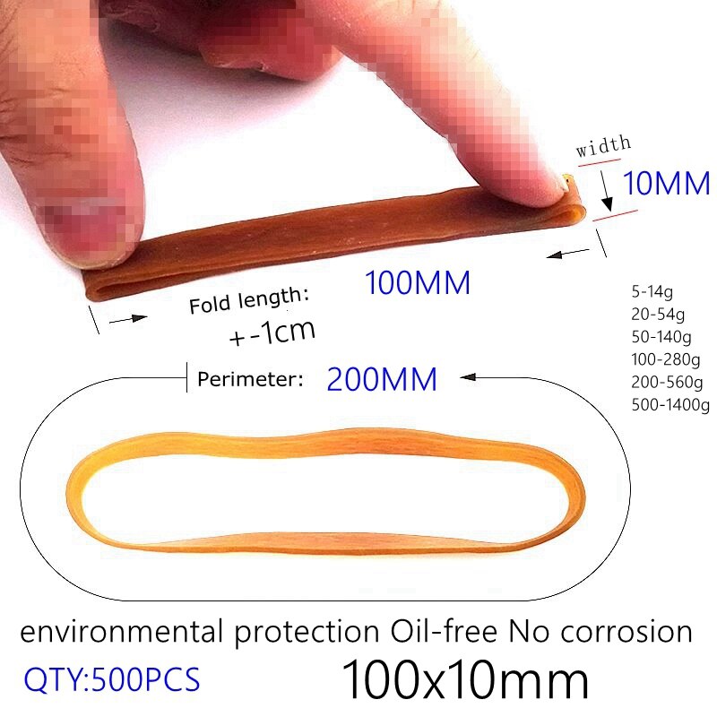 Elastiska färgade breda gummiband för kontorsmateriel användning 100 x 10mm