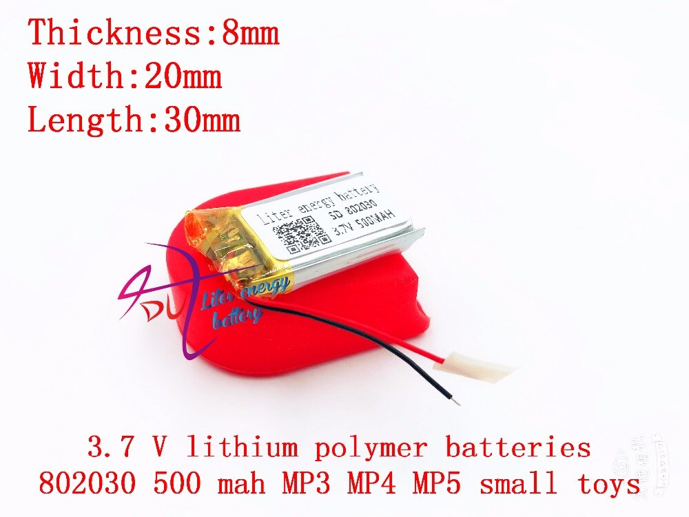 Li-po najlepsza bateria marki 802030 082030 500mah 3.7V bateria litowo-polimerowa MP3 MP4 GPS małe zabawki