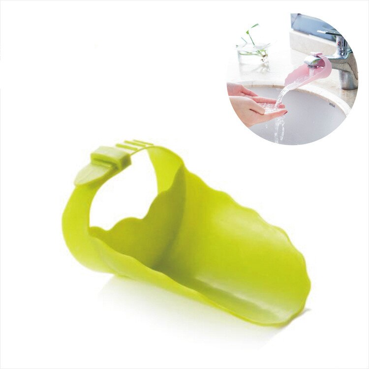 Extensor de grifo de baño alargador Dispositivo de lavado de manos de bebé fregadero de guía para niños extensión de grifo accesorios de baño: green