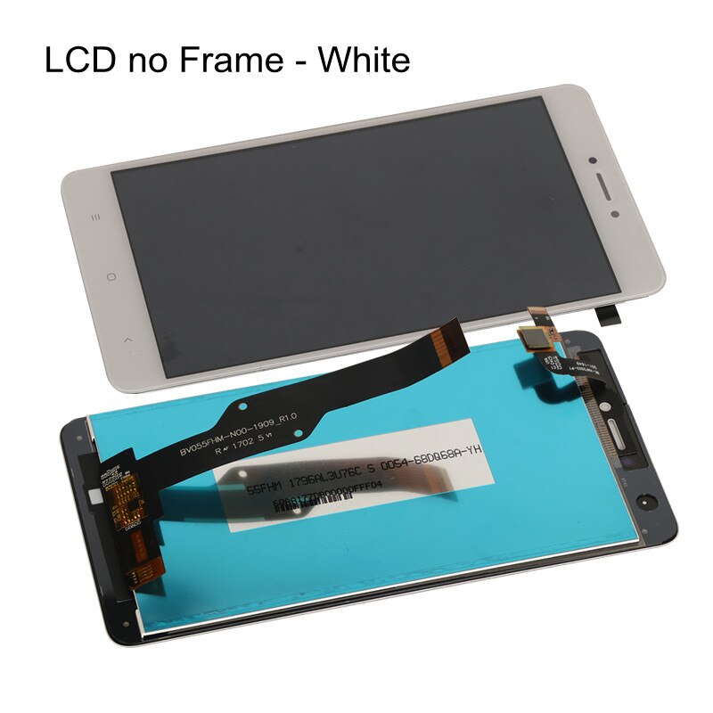 Lcd Voor Redmi Note 4X Lcd Met Frame Touch Screen Vervanging Op Voor Redmi Note 4 Global Versie Snapdragon 625 Lcd: White no frame