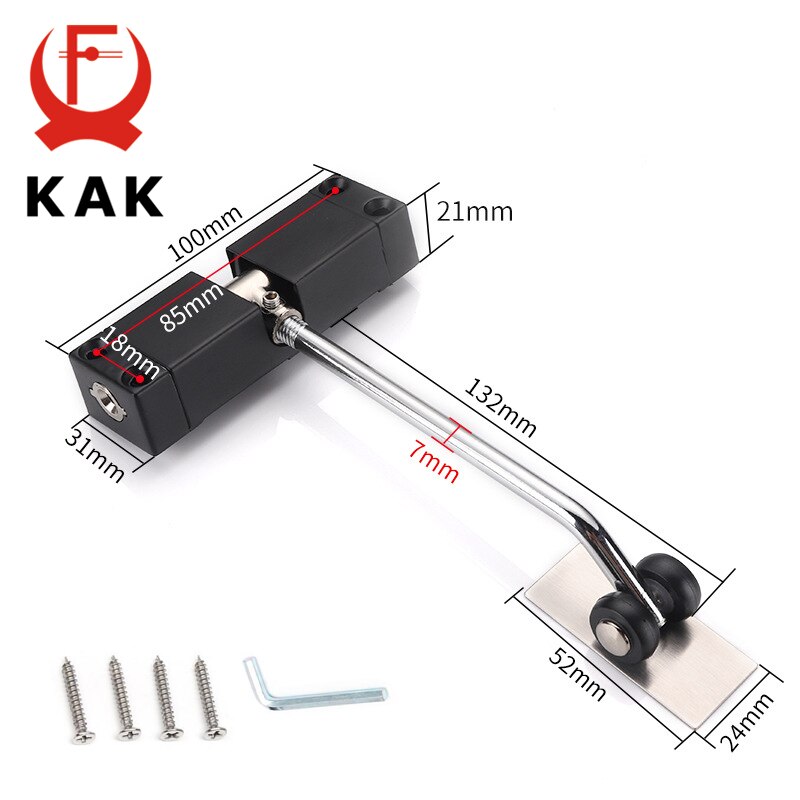KAK Stainless Steel Automatic Spring Door Closer Door Closing Device Can Adjust The Door Closing Device Furniture Door Hardware