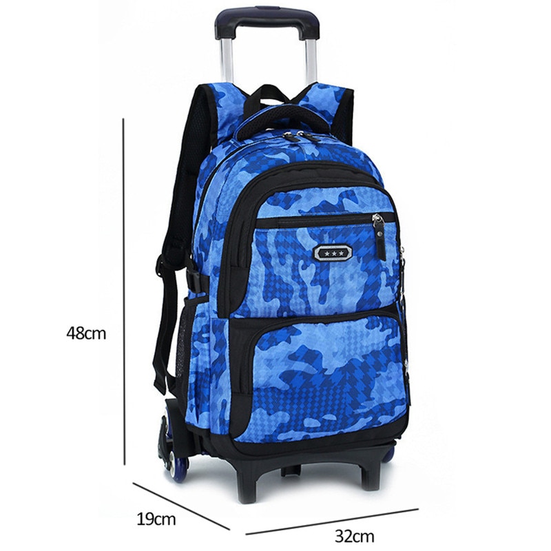 Bambini carrello Scuola Zaino 2/6 Ruote Moda Ruote Sacchetto di Scuola per Le Ragazze Dei Ragazzi Staccabile per bambini zaini mochilas