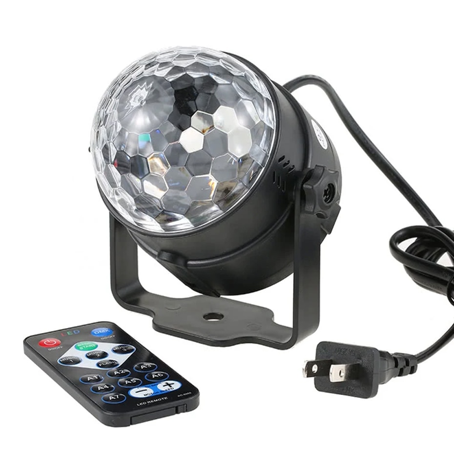 ALIEN-bola mágica de cristal con control remoto, lámpara LED RGB de 6W y 7 colores, efecto de iluminación de escenario para DJ, discotecas, fiestas, vacaciones, cumpleaños y música