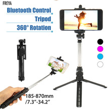 Uitschuifbare Draadloze Afstandsbediening Selfie Stok Monopod 360 Graden Rotatie Mini Statief Voor iPhone 5 6 7 8 Plus X Smart mobiele Telefoon