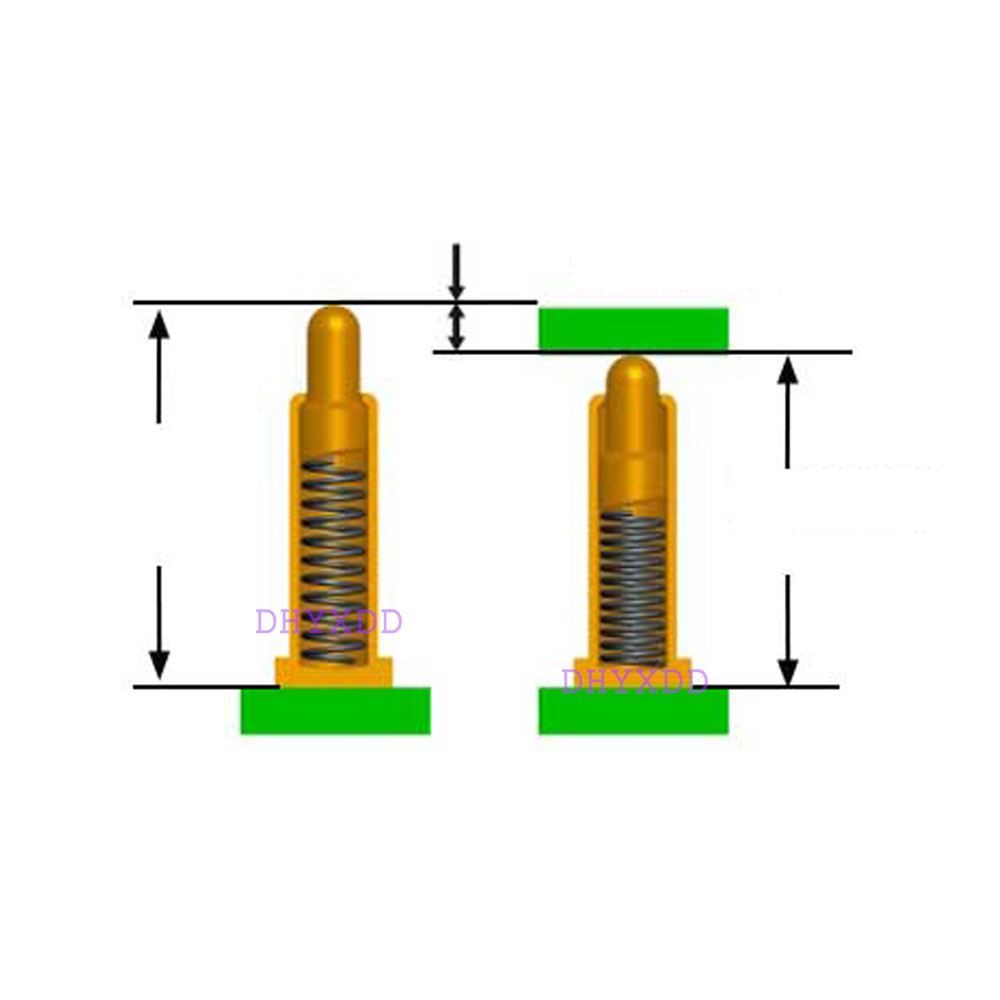 10 Uds conector Pin Pogo batería Pogopin contacto con resorte aguja SMD PCB 3 4 5 6 7 8 9 10 12 14 MM prueba Prob