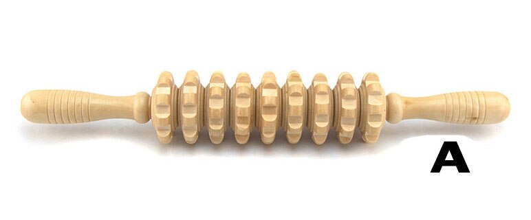Användbar sport helkroppsmuskelmassager trä roller stick triggerpunkt återställningsverktyg deep relax redskap massage stick: 01