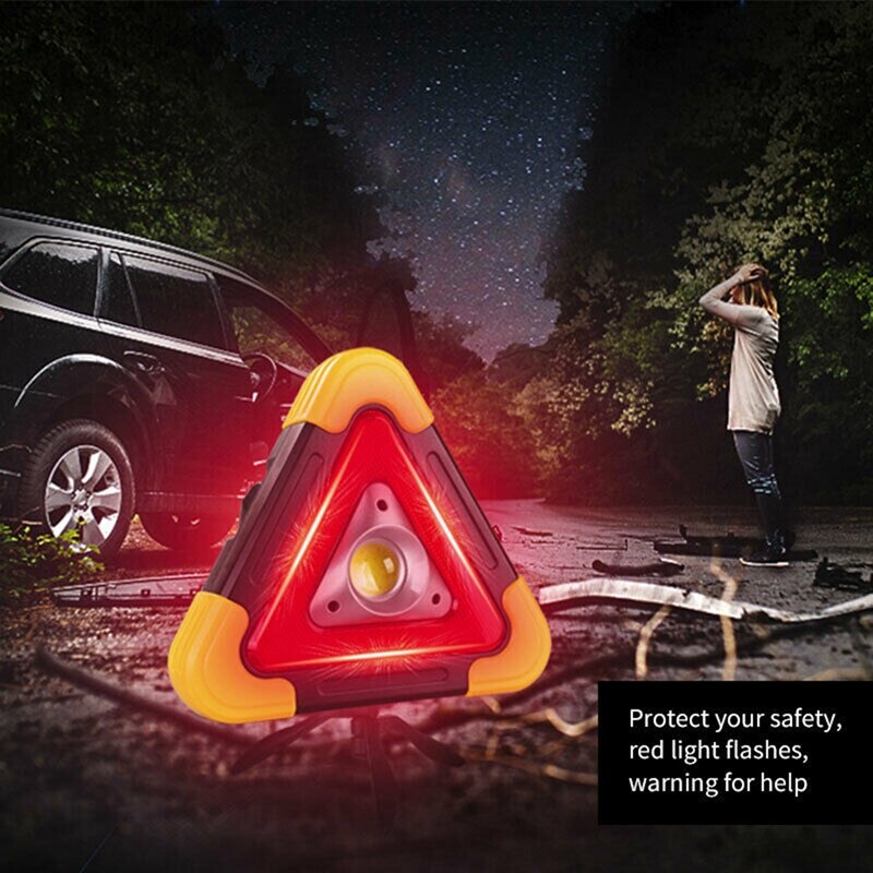 Triple-Gedreven Warning Sign Auto Road Veiligheid Emergency Afbraak Alarm Lamp Draagbare Knipperlicht Op Hand
