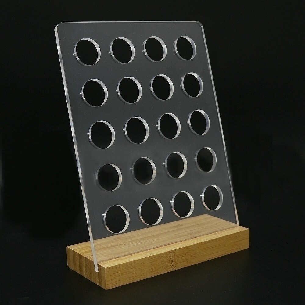 Acrylic Wooden Coffee Capsule Pod Holder for Storage 20 Pcs Nespresso Capsules
