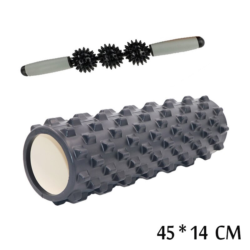 45/14CM Yoga Foam Pilate Fitness Roller EVA Sports Hollow Core Column Massage Grid Floating Trigger Point Therapy Exercise block: Multi