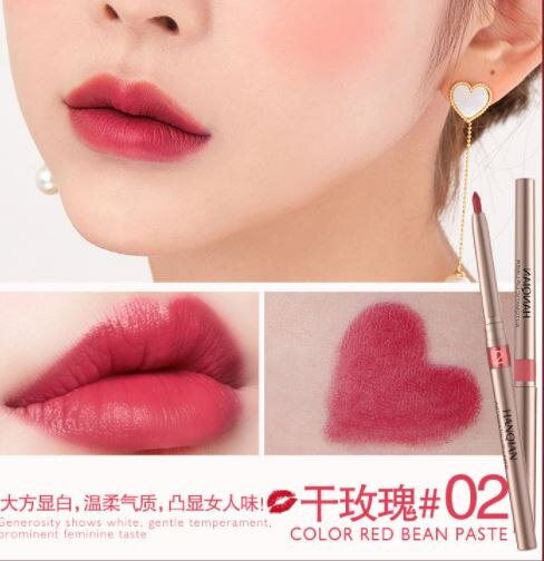 11 farger automatisk lip liner langvarig vanntett lip liner blyant vanntett leppe verktøy leppesminke: 02