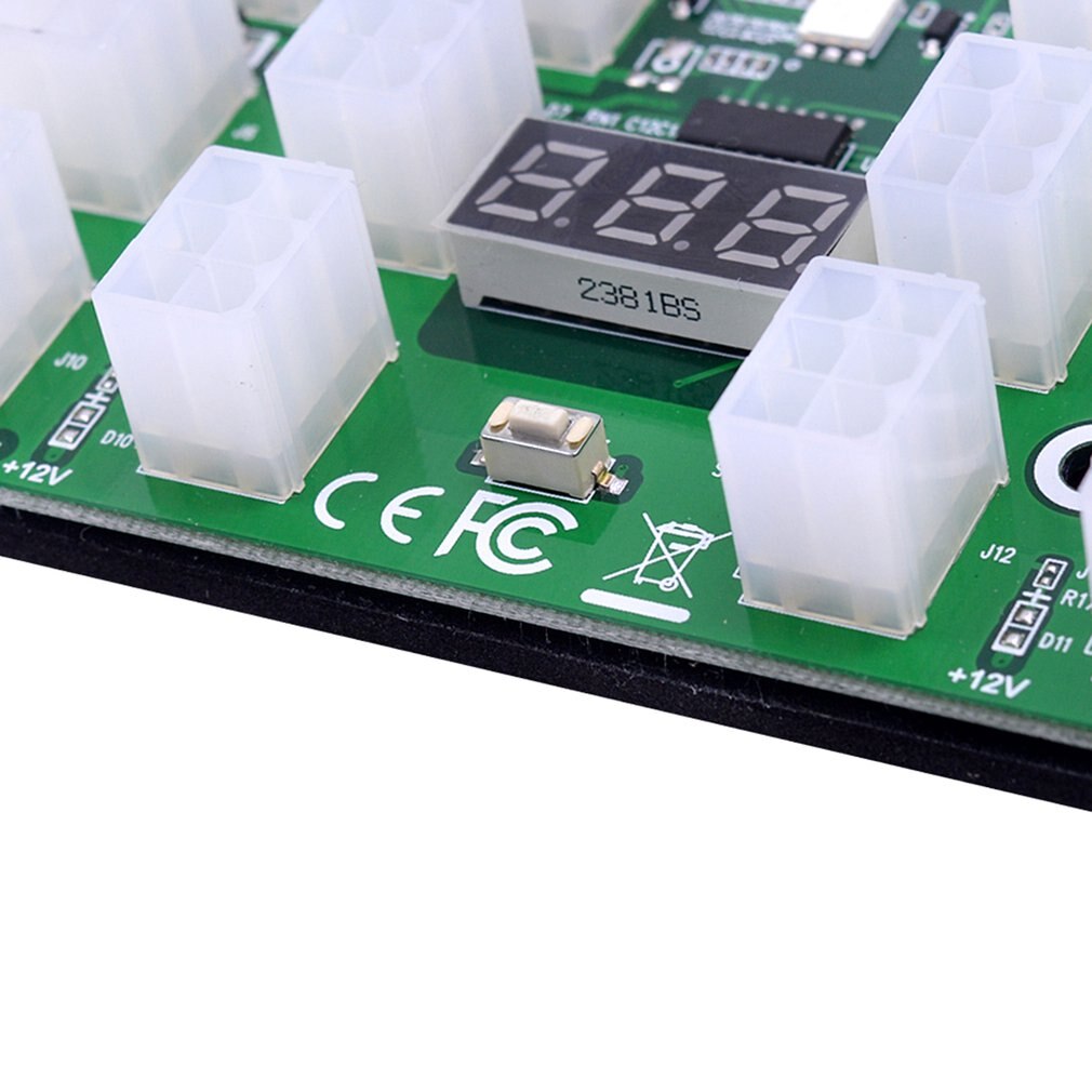 Chipal Power Module Boord Kits Met 12Pcs 6Pin Om 6 + 2 8Pin Power Kabel Voor 1200W 750W Psu Gpu Mijnbouw Ethereum