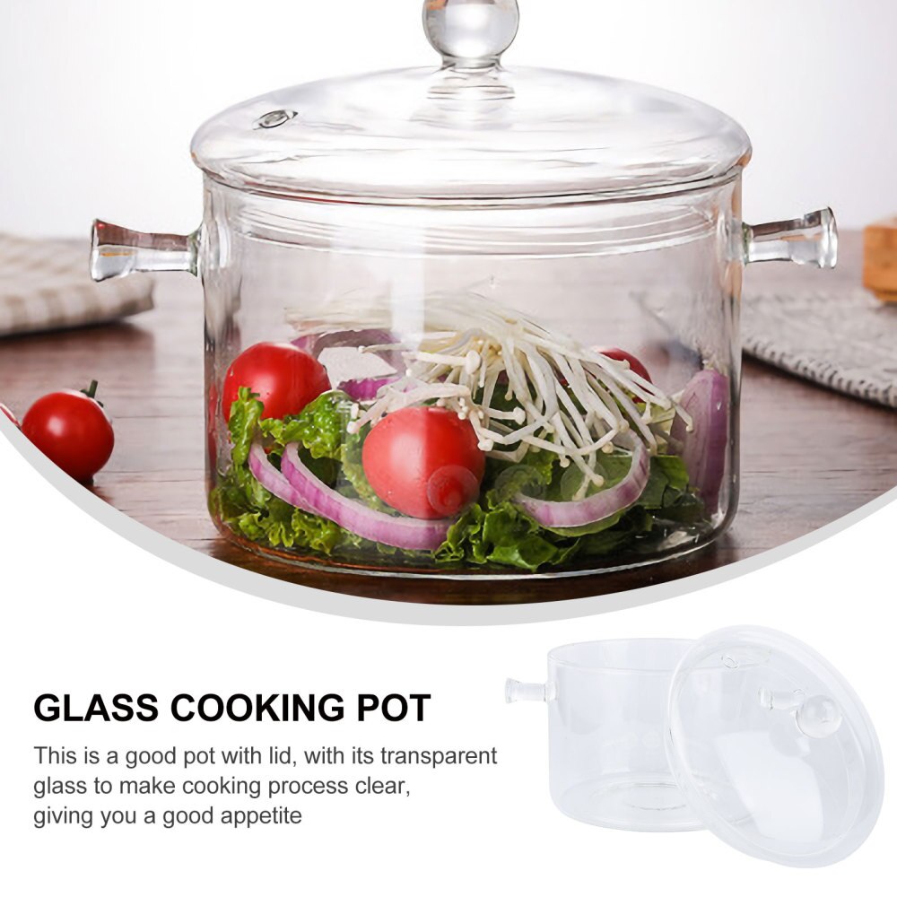 Durable Glass Cooking Pot Multi-function Open Fire Heating Health Stew Pot Instant Noodle Pot Noodles Bowls for Home Kitchen Res