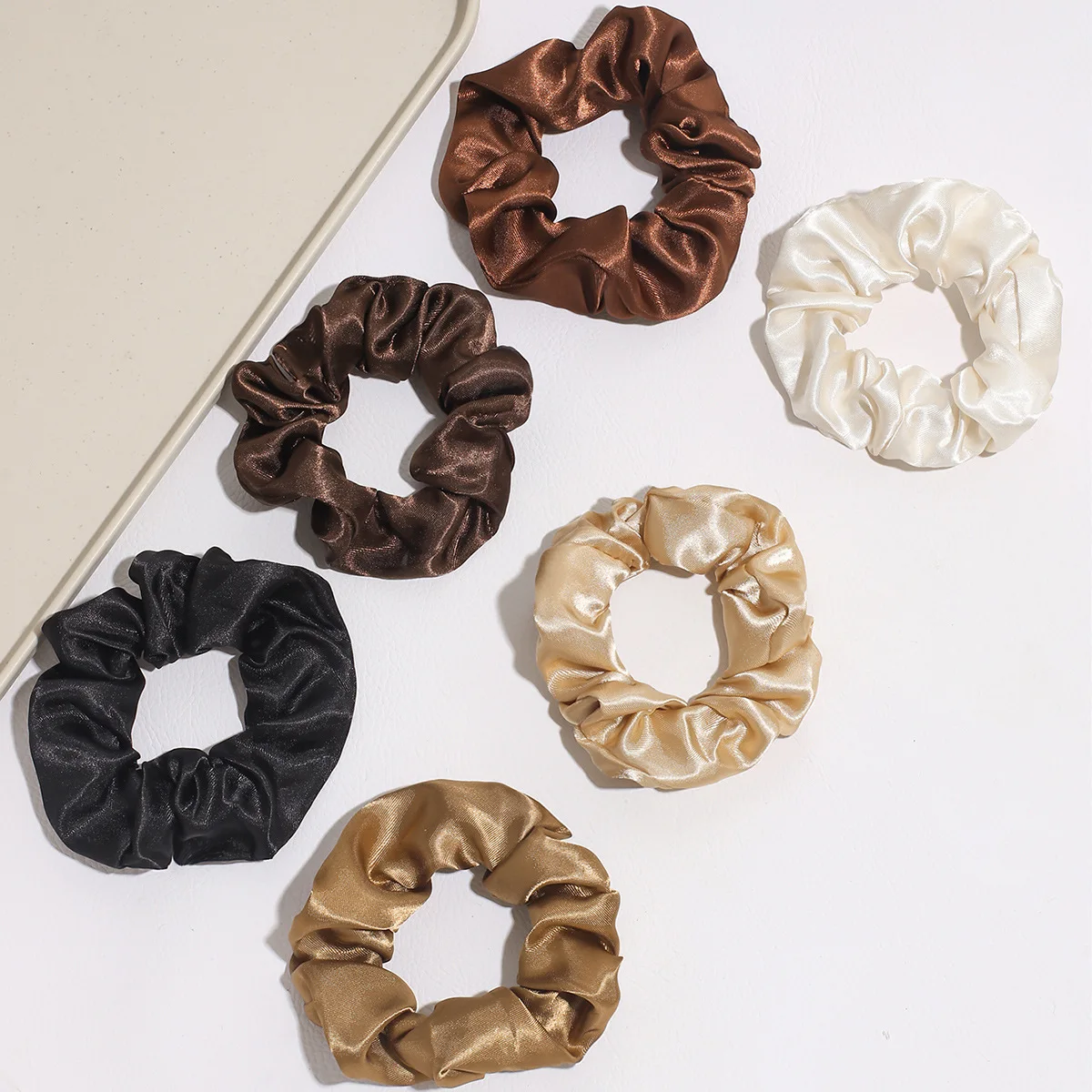 4/6 pçs de seda grandes scrunchies borracha laços de cabelo goma elásticos rabo de cavalo titular para mulheres meninas faixas de cabelo para mulher