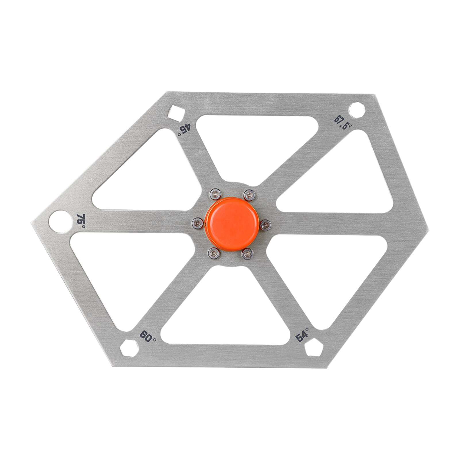 Gauge Woodworking Aluminum Alloy Hexagon Ruler For Table Saw Angle Finder Waterproof Rustproof Measuring Tool Inclinometer: Silver