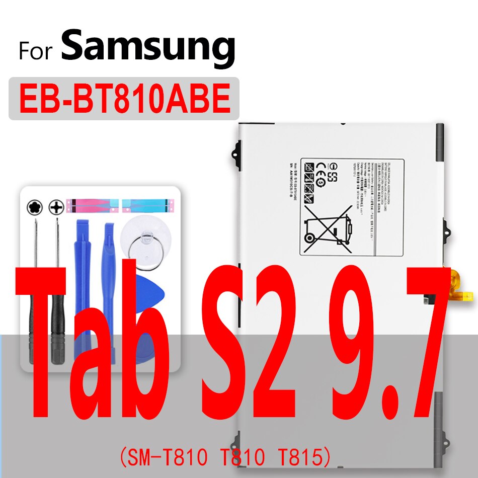 Tablet Battery For Samsung GALAXY Note 8.0 10.1 12.2 Pro/Tab A 7.0 9.7/S S2 S3 8.4 10.5 Edition P605 P607 T520 N8020 T700 T801: EB-BT810ABE