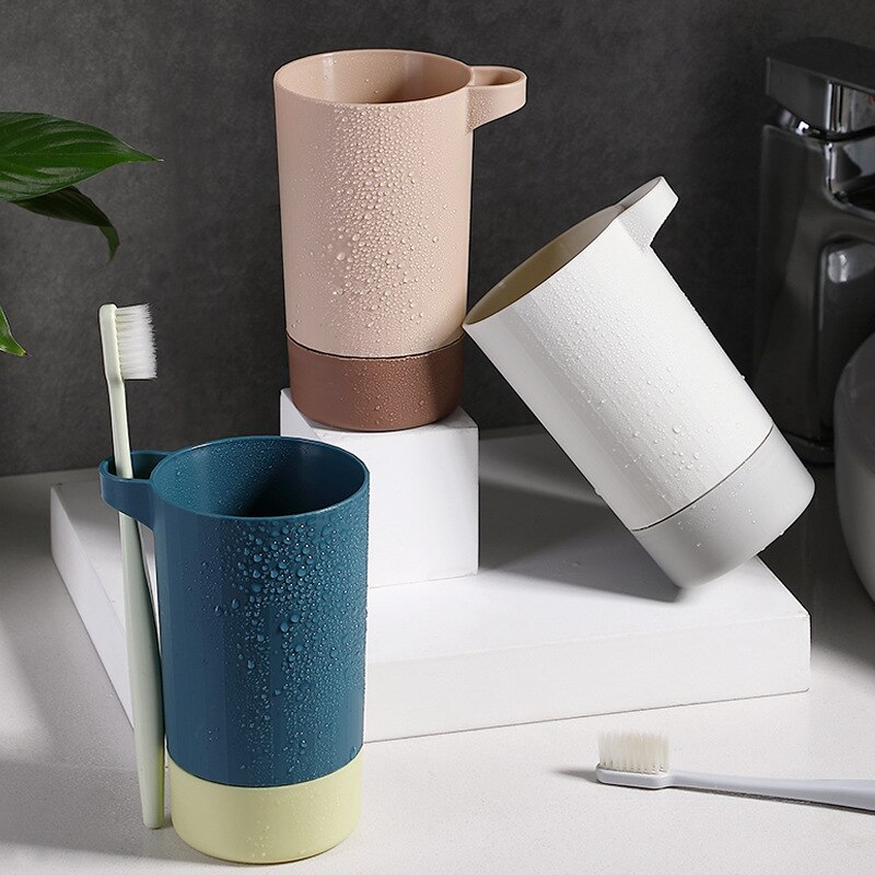 Prosty kubek robić płukania ust odpinany przenośny kubek robić mycia zębów podróży toaleta wc plastikowa szczoteczka robić zębów kubek para myjka