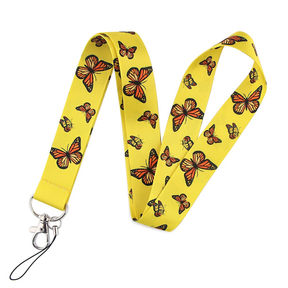 PC2075 Beautiful Butterfly Badge ID Lanyards Mobile Phone Rope Key Lanyard Neck Straps Accessories: 1