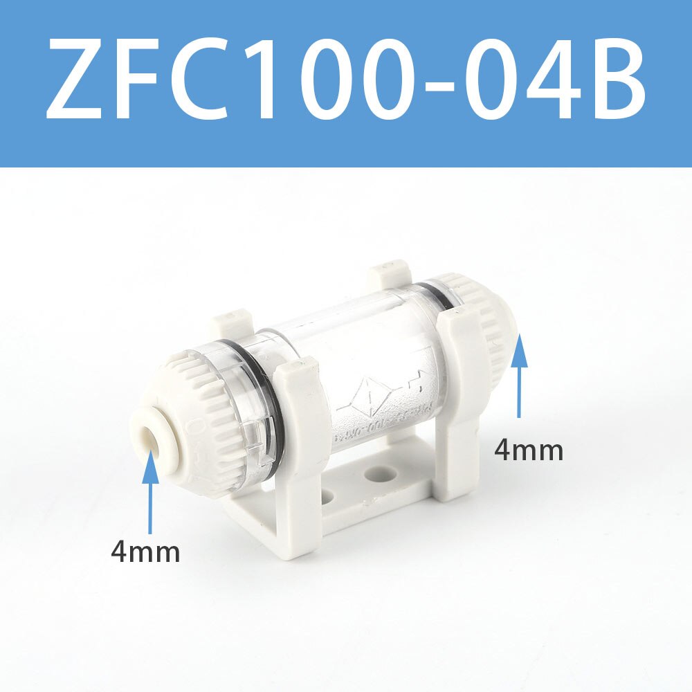 ZFC Pneumatic Vacuum Filter In Line Removable Fiber Element For Air Suction Cup ZFC100 ZFC200 ZFC100-06B ZFC200-08B Pipeline: ZFC100-04B