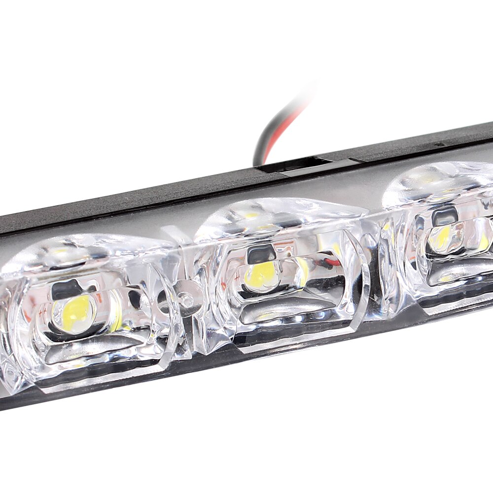 2 uds DRL luces de circulación diurna de coche luz diurna coche estilo luz diurna 6 LEDs Super brillante
