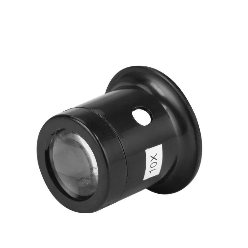 10X Monocular Glass Magnifier Watch Jewelry Repair Tools Loupe Lens Black Eye Optical Loop Magnifying Tool