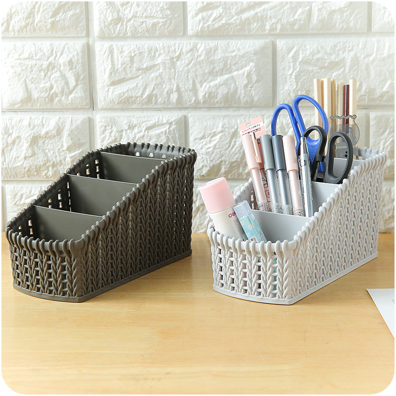 Multi-Grid Plastic Makeup Organizer Box Cosmetic Storage Container Lipstick Holder Jewelry Organizer Sundries Remote Case Box