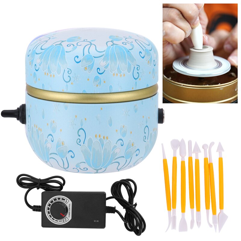 Mini poterie roue Machine 1500 tr/min Mini poterie Machine électrique poterie roue argile pour travaux pratiques outil plateau pour adultes enfants céramique Art