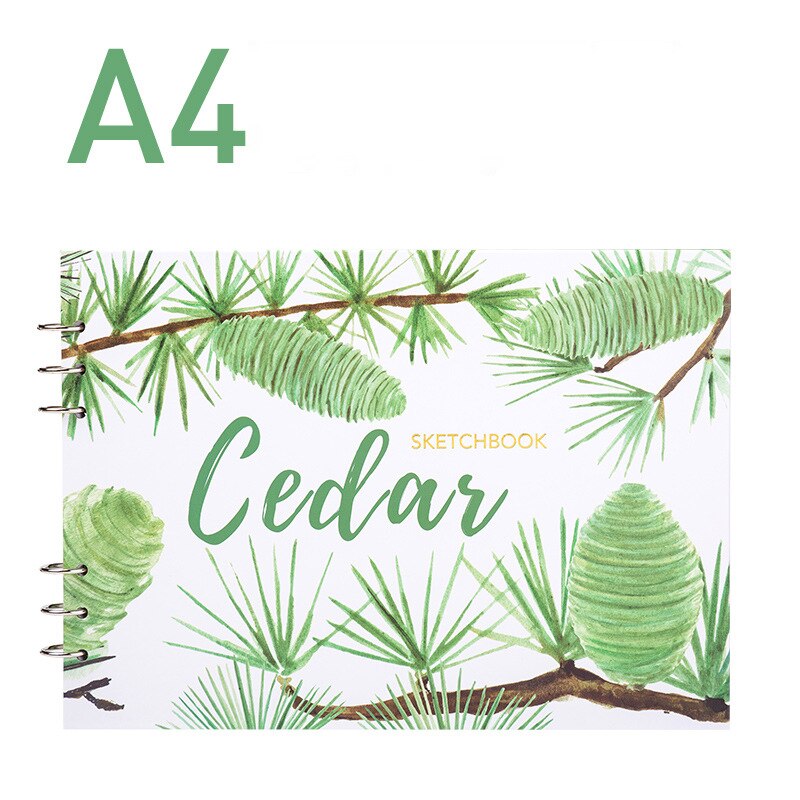 Horizontal Loose-Leaf Hand A4 Art Painting 50 Pages Sketch Paper Color Lead Environmental Replaceable: white