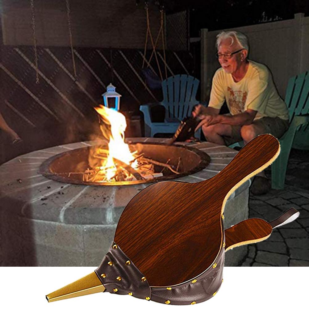 Öppen spis verktyg bälgar 17 x 7.5 tum stora träluftsblåsare manuell eldstad verktyg för camping grill grill skorsten #cw