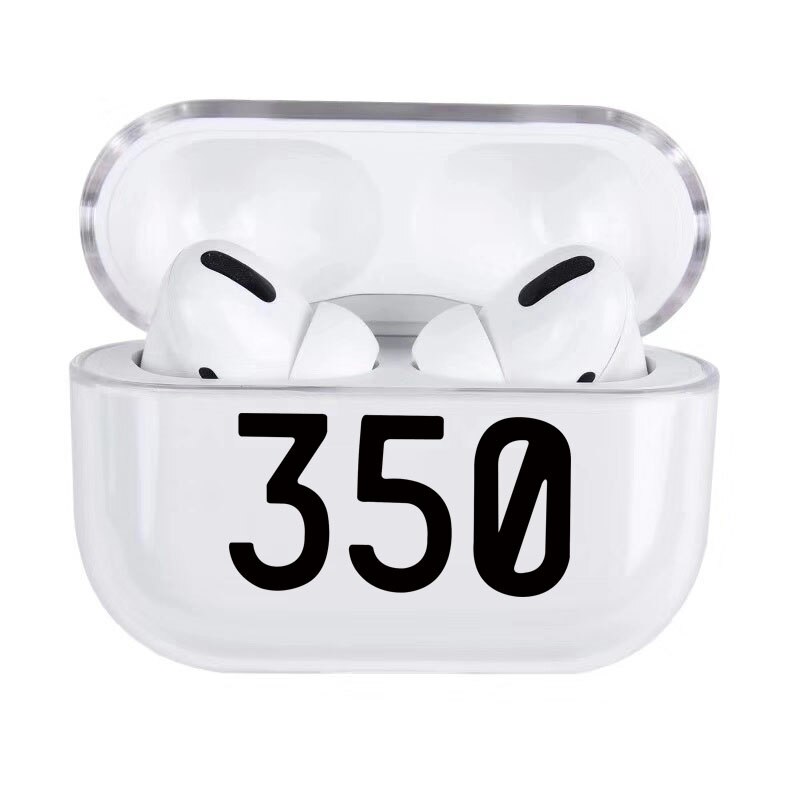 Funda rígida con letras de dibujos animados para Apple Airpods 2, funda de lujo para auricular transparente, caja sencilla y bonita para airpod Pro: For Pro-4