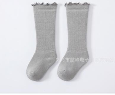 Baby Strümpfe Neugeborenen Baby Mädchen Junge Stulpen Kleinkind Sommer Junge Strumpf Baumwolle Dünne Seide Strümpfe Beine Warme Baby Lange Socken: grau / 0 zu 1Jahr