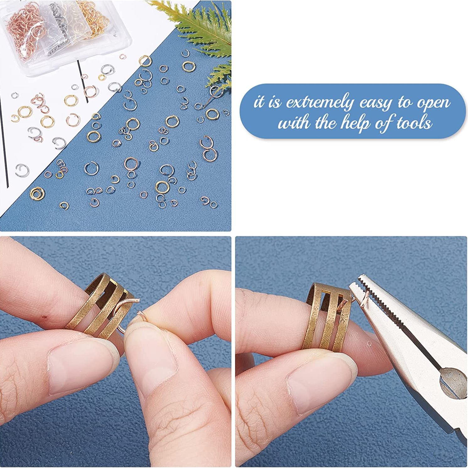 Anillos de salto de acero inoxidable dorados de 4mm, 5mm, 6mm, 7mm y 8mm, conectores de anillo dividido abiertos para suministros de joyería DIY, artículos al por mayor