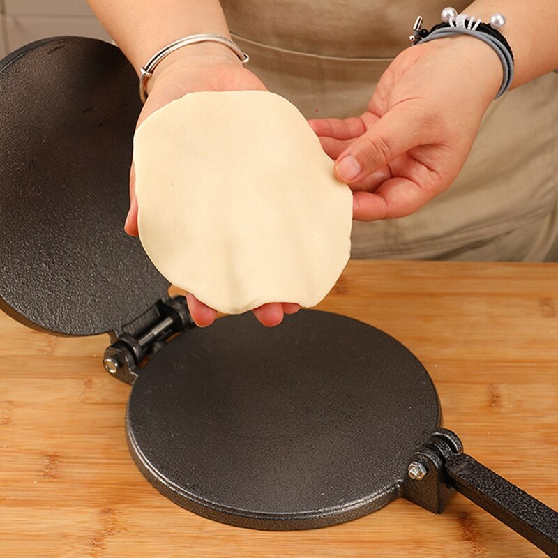 Tortilla Pers En Pataconera 7.3 Inch Gietijzeren Zware Gauge Meel Corn Tortilla Pers Tortillera Tortilladora-Zwart