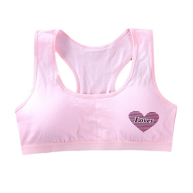 5pcs/Lot Cotton Young Girls Training Bra 8-18 Years Old Children Sports Wear Bras Teenage Undervest