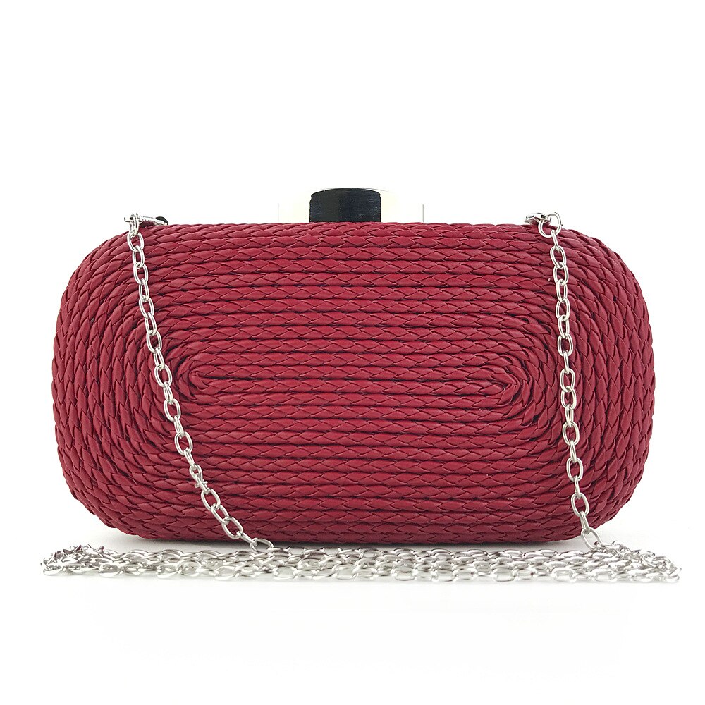 Clutch Bag Women&#39;s Goud Avonds Zakken Dames Schoudertas Crossbody Tas Stro Vrouwelijke Purse Sac Een belangrijkste: red