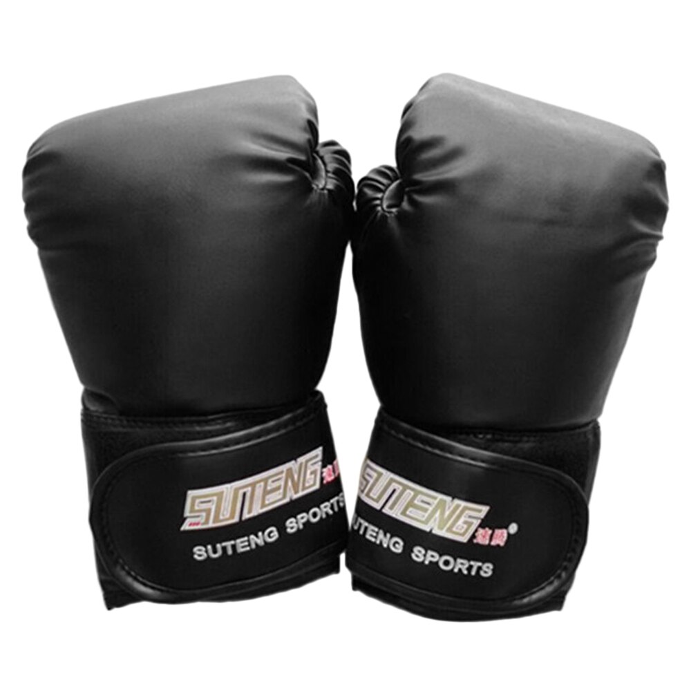 Bokshandschoenen kickboksen muay thai bokszak handschoenen buitensport wanten boksuitrusting: Zwart