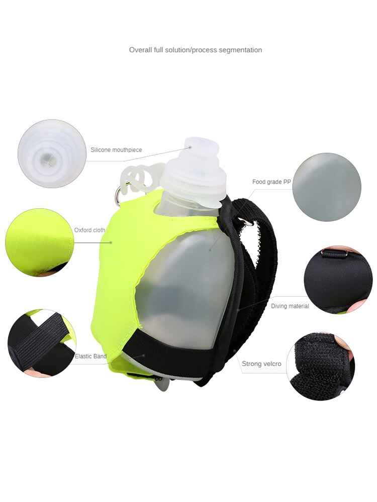 Botella de agua portátil para ciclismo al aire libre, para acampar, correr, deportes, entrenamiento de gimnasia, para muñeca, 200ml