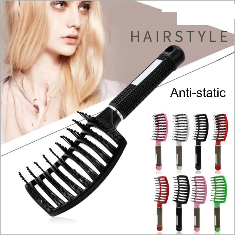 1Pcs Salon Detangling Brush Anti-static Hairdressing Styling Tools Women Girls Hair Scalp Massage Comb Baby Hair Brush