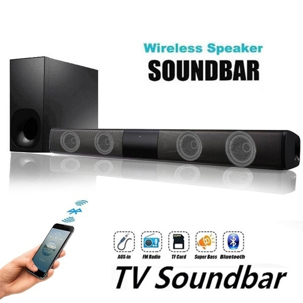 Luxe Upgrade Beste Geluidskwaliteit Draadloze Bluetooth Soundbar Speaker Tv Home Theater Soundbar Subwoofer Met Rca Lijn