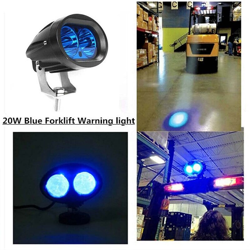 2Stck 20W Oval bilden LED-leuchten 12V warnen Arbeit Lagerbier Licht Scheinwerfer Für Auto Gabel Lkw Sicherheit anzeige Blau Licht