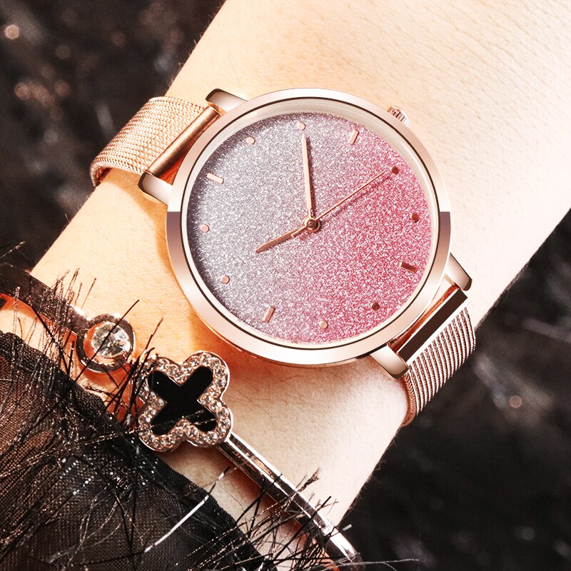 Womens Armband Horloge Luxe Elegante Jurk Horloges Rose Goud Dames Mode Horloges Klok relogio feminino