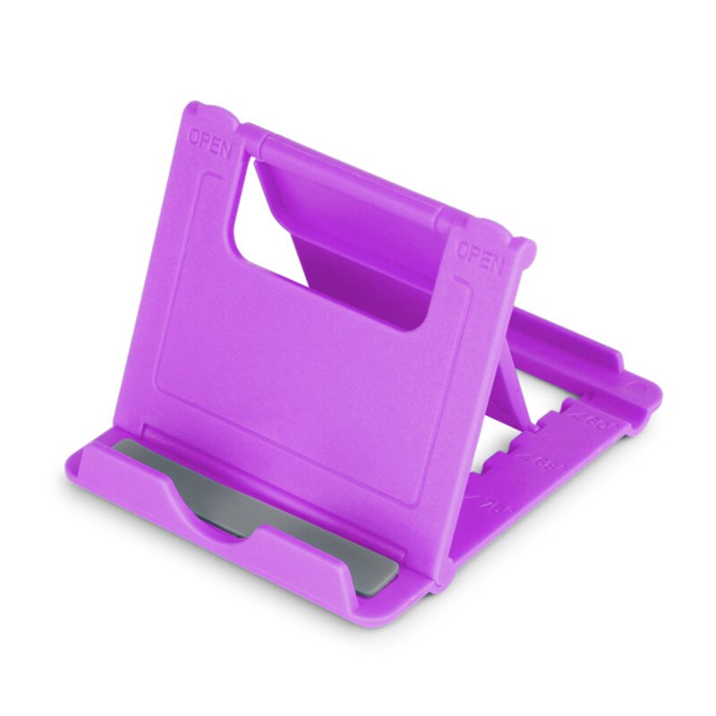 Universal Folding Table Cell Phone Support adjustable angle Plastic Holder Desktop Stand For iPhone Samsung Desktop Stand: Purple