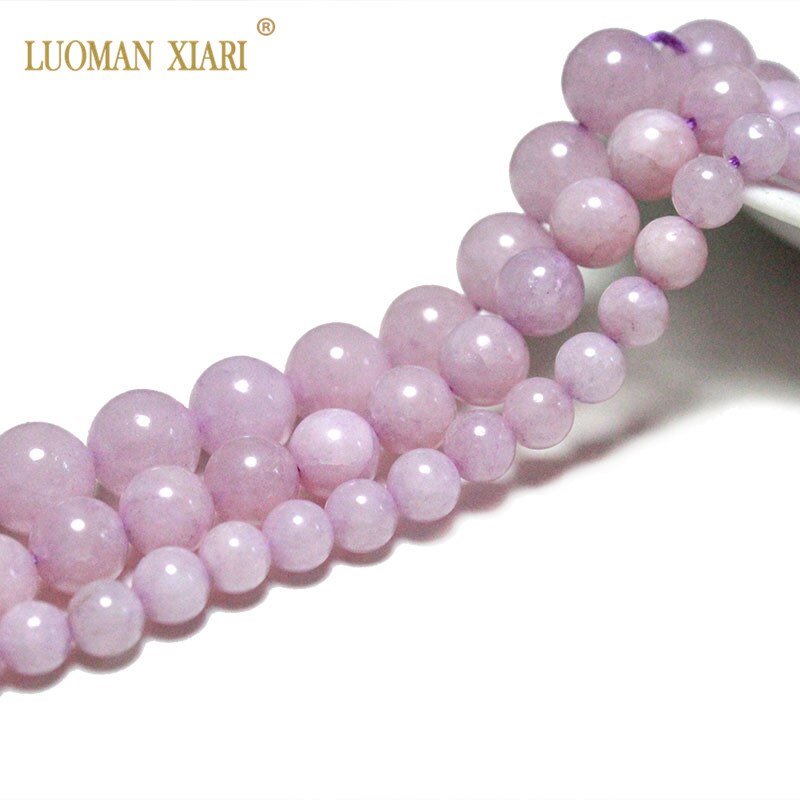 Fijne Aaa Natuurlijke Kunzite Ronde Natuurlijke Edelsteen Kralen Voor Sieraden Maken Diy Armband Ketting 6/8/10 Mm Strand 15''