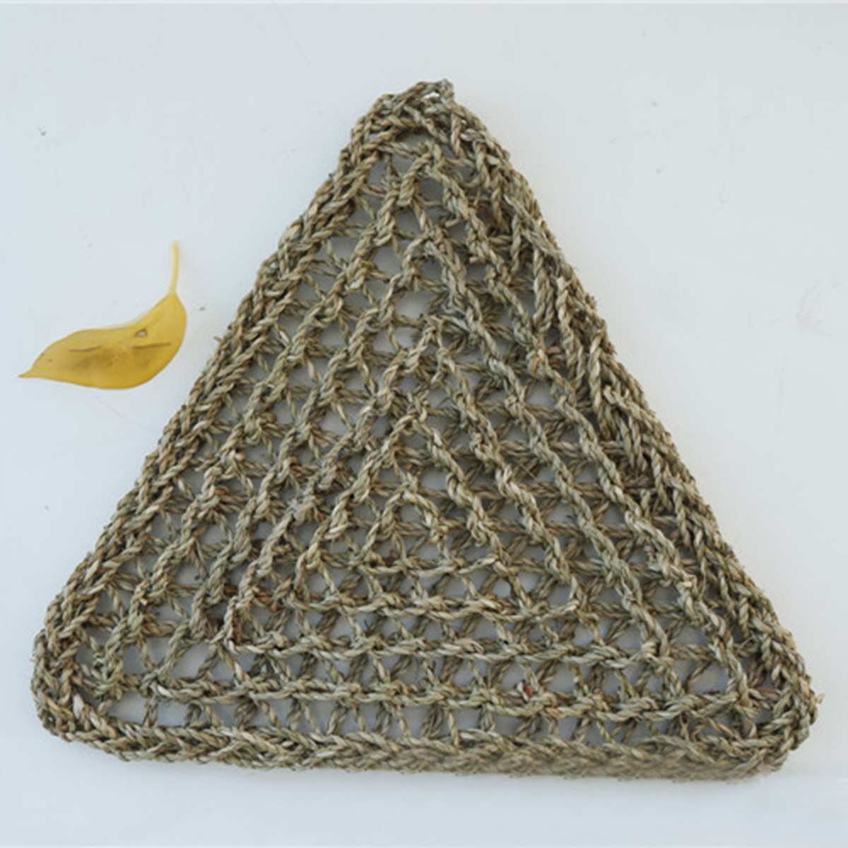 Weven stro touw hangmat driehoekig klimnet hangbed gaas kruipmat voor draken hagedis huisdier reptiel papegaai bijten