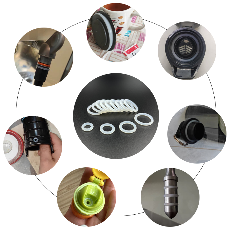 Witte siliconen O-ring VMQ O-ring afdichting pakking CS 1,5/2,0/2,4/3,1 mm geïsoleerde waterdichte ring ronde O-vorm food grade Oring Kit