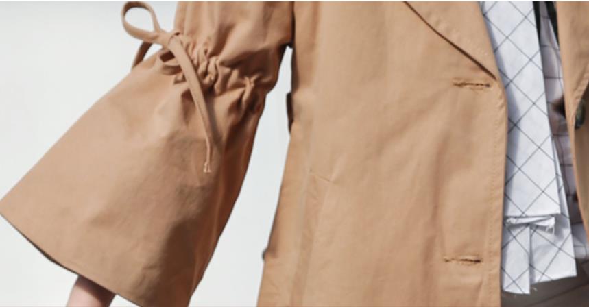 4-14y Girls coat autumn overcoats flare sleeve children's clothing jackets pockets medium-long kids outerwear