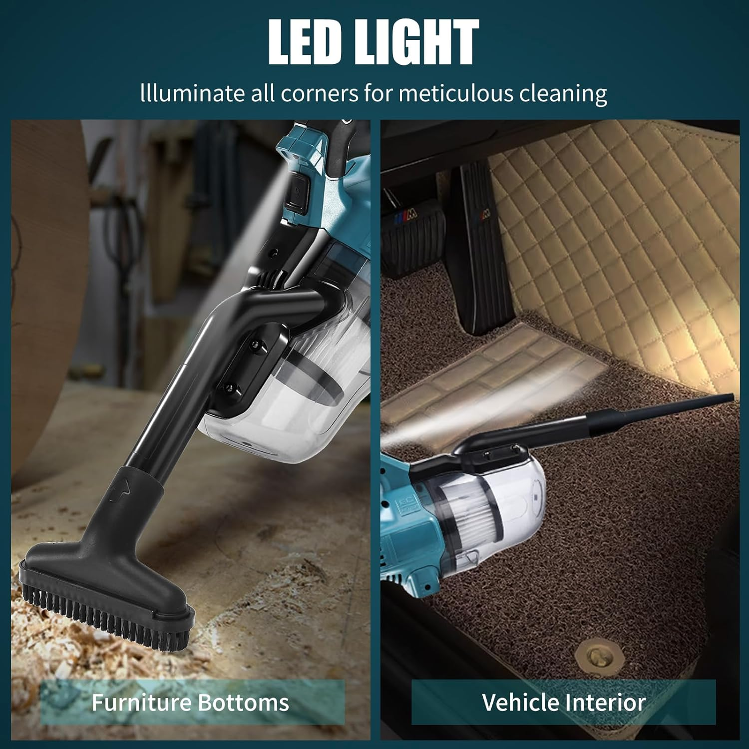 Cordless Vacuum Cleaner Rechargeable Handheld Dust Blower Floor Car Pet Hair Multifunction Cleaning Tools For Makita 18V Battery